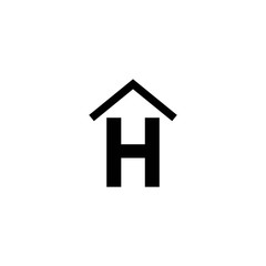 hotel sign icon. flat design