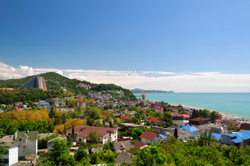 Obraz premium Coast of the black sea. Dagomys. Russia