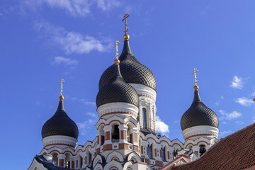 Fototapeta na wymiar Alexander Nevsky Cathedral in Tallinn Old Town