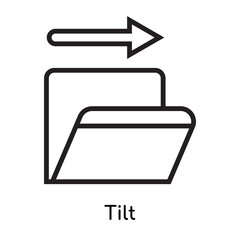 Tilt icon vector sign and symbol isolated on white background, Tilt logo concept