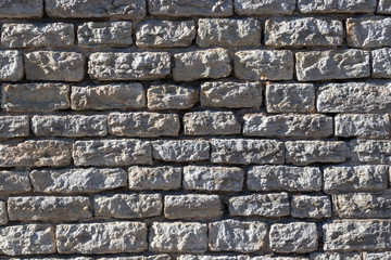 Wall made of natural stone