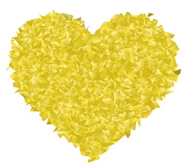 Heart in triangular design