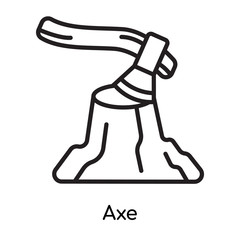 Axe icon vector sign and symbol isolated on white background, Axe logo concept