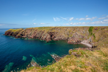 Fototapeta premium Summer views along the Pembrokeshire Coast Path in South Wales
