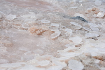 Salt lake on the sea