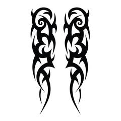 Tattoo tribal vector design.	tattoos ideas sleeve designs – tribal tattoo pattern vector illustration