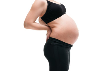 Pregnant woman with back pain, risk of premature birth