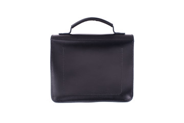 Leather bag on a white background, isolated