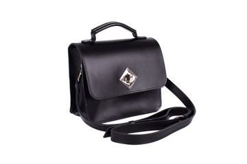 Leather bag on a white background, isolated