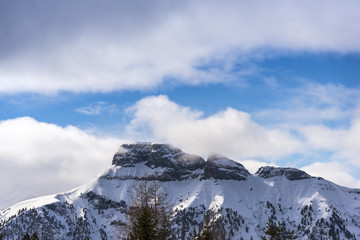 Obraz premium Dolomites Mountains in the winter