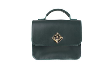 Leather bag on a white background, isolated