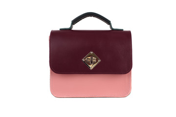 Leather bag on a white background, isolated