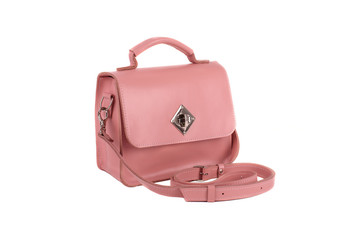 Leather bag on a white background, isolated