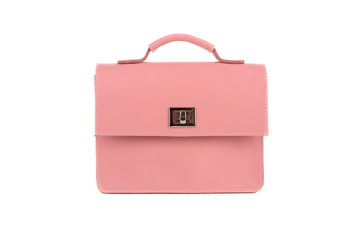 Leather bag on a white background, isolated