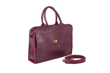 Leather bag on a white background, isolated