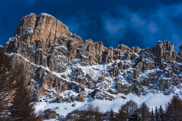Ski resort in Dolomites Mountains