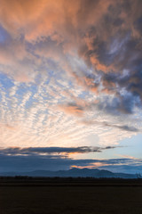 Clouds at the sunset
