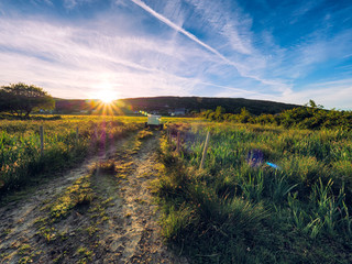 sunrise of Donegal countryside,Ireland