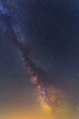 night starry sky with milky way, natural background
