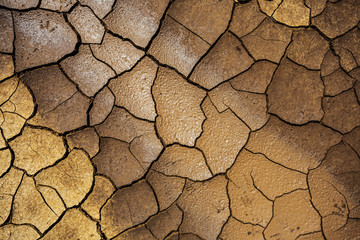 closeup dry cracked earth, natural background