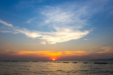 Sunset over Gulf of Thailand