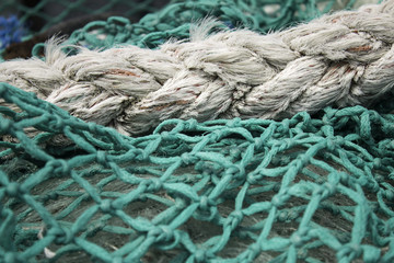 Fishing nets and rope