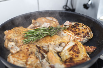 Schweinemedaillons mit Rosmarinzweigen