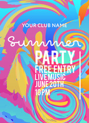 Party poster for night club
