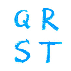 Set of letters isolated