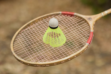 Badminton accessories. A set for fun and games outdoors.