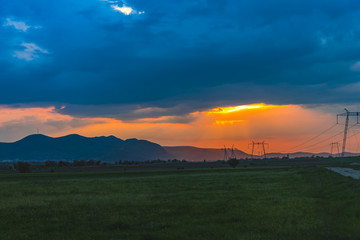 Obraz premium Clouds at trhe sunset