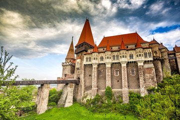 Fototapeta na wymiar Corvinesti medieval castle, Hunedoara, Romania