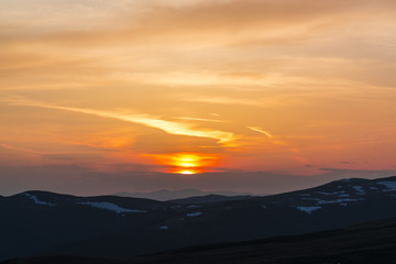 Clouds at the sunset