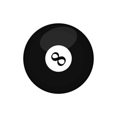 Isolated billiard ball icon