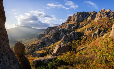 Mountain range Demerdzhi, the Republic of Crimea.