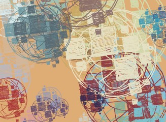 Obraz premium Contemporary art. Hand made art. Colorful texture. Modern artwork. Brushstrokes. Artistic background image. Abstract painting on canvas. Charcoal.