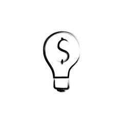 light bulb dollar sketch style illustration