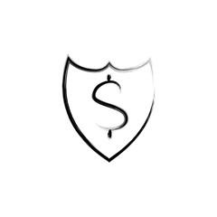 protection of savings sketch style illustration