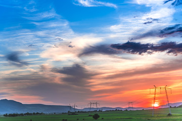 Clouds at the sunset