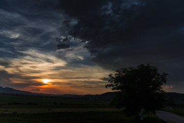 Fototapeta na wymiar clouds at the sunset
