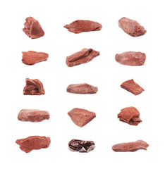Slice of beef meat isolated