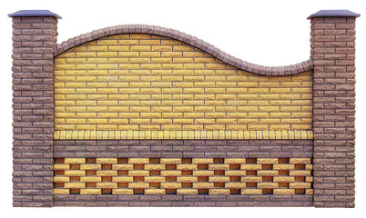 Exhibition fence sample from decorative concrete blocks