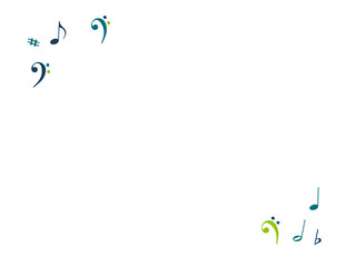 Music Notes Confetti Falling Chaos Vector. Music Symbols Texture Poster Background Elements. Party Night, Festival, Celebration or Concert, Melody Notes Trail. Decorative Song Sheets Chaos Effect.