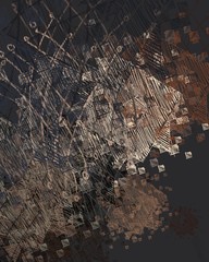 Contemporary art. Hand made art. Colorful texture. Modern artwork. Brushstrokes. Artistic background image. Abstract painting on canvas. Charcoal.