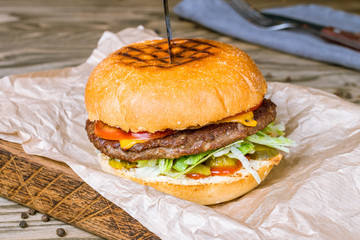 Burger with meat