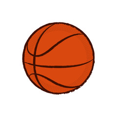 Isolated basketball ball icon