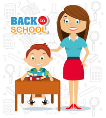 boy student learn in the desk