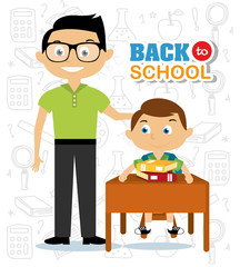 boy student in the desk