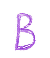 Single hand drawn letter isolated