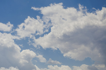 clouds on the blue sky